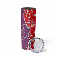 Castile and León Flag Skinny Tumbler Autonomous Community of Spain - Wonder Print Shop