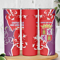 Castile and León Flag Skinny Tumbler Autonomous Community of Spain - Wonder Print Shop