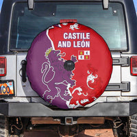 Castile and León Flag Spare Tire Cover Autonomous Community of Spain - Wonder Print Shop