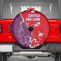 Castile and León Flag Spare Tire Cover Autonomous Community of Spain - Wonder Print Shop