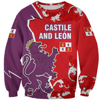 Castile and León Flag Sweatshirt Autonomous Community of Spain - Wonder Print Shop