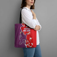 Castile and León Flag Tote Bag Autonomous Community of Spain - Wonder Print Shop