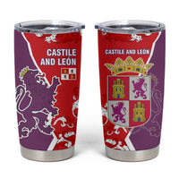 Castile and León Flag Tumbler Cup Autonomous Community of Spain - Wonder Print Shop