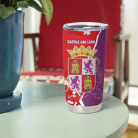 Castile and León Flag Tumbler Cup Autonomous Community of Spain - Wonder Print Shop