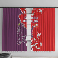Castile and León Flag Window Curtain Autonomous Community of Spain - Wonder Print Shop