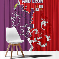 Castile and León Flag Window Curtain Autonomous Community of Spain - Wonder Print Shop