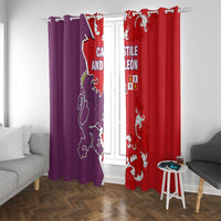 Castile and León Flag Window Curtain Autonomous Community of Spain - Wonder Print Shop
