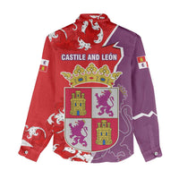 Castile and León Flag Women Casual Shirt Autonomous Community of Spain - Wonder Print Shop