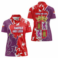 Castile and León Flag Women Polo Shirt Autonomous Community of Spain - Wonder Print Shop