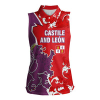 Castile and León Flag Women Sleeveless Polo Shirt Autonomous Community of Spain - Wonder Print Shop