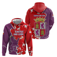 Castile and León Flag Zip Hoodie Autonomous Community of Spain - Wonder Print Shop