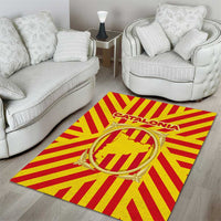 Catalonia Flag Area Rug Autonomous Community of Spain - Wonder Print Shop