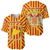 Catalonia Flag Baseball Jersey Autonomous Community of Spain - Wonder Print Shop