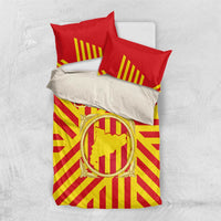 Catalonia Flag Bedding Set Autonomous Community of Spain - Wonder Print Shop