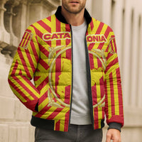 Catalonia Flag Bomber Puffer Jacket Autonomous Community of Spain - Wonder Print Shop