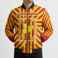 Catalonia Flag Bomber Puffer Jacket Autonomous Community of Spain - Wonder Print Shop
