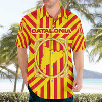 Catalonia Flag Hawaiian Shirt Autonomous Community of Spain - Wonder Print Shop
