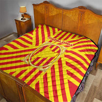 Catalonia Flag Quilt Autonomous Community of Spain - Wonder Print Shop