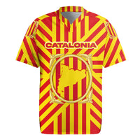 Catalonia Flag Rugby Jersey Autonomous Community of Spain - Wonder Print Shop