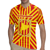 Catalonia Flag Rugby Jersey Autonomous Community of Spain - Wonder Print Shop