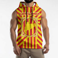 Catalonia Flag Sleeveless Hoodie Autonomous Community of Spain - Wonder Print Shop