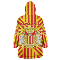 Catalonia Flag Wearable Blanket Hoodie Autonomous Community of Spain - Wonder Print Shop