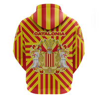 Catalonia Flag Zip Hoodie Autonomous Community of Spain - Wonder Print Shop