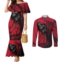 skull-death-couples-matching-mermaid-dress-and-long-sleeve-button-shirts-your-time