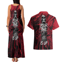 Skull Death Couples Matching Tank Maxi Dress and Hawaiian Shirt Your Time - Wonder Print Shop