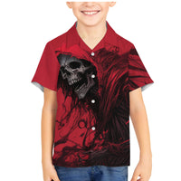 Skull Death Family Matching Mermaid Dress and Hawaiian Shirt Your Time - Wonder Print Shop