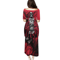Skull Death Family Matching Puletasi Dress and Hawaiian Shirt Your Time - Wonder Print Shop