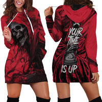 Skull Death Hoodie Dress Your Time - Wonder Print Shop