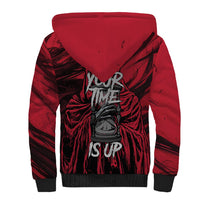 Skull Death Sherpa Hoodie Your Time - Wonder Print Shop