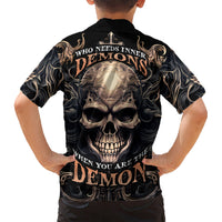 Skull Fantasy Kid Hawaiian Shirt Who Needs Inner Demons When You Are The Demon - Wonder Print Shop