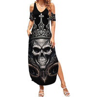 Skull Fantasy Summer Maxi Dress Who Needs Inner Demons When You Are The Demon - Wonder Print Shop