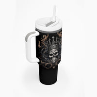 Skull Fantasy Tumbler With Handle Who Needs Inner Demons When You Are The Demon - Wonder Print Shop