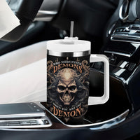 Skull Fantasy Tumbler With Handle Who Needs Inner Demons When You Are The Demon - Wonder Print Shop