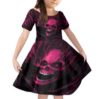 Death Skull Kid Short Sleeve Dress I'm Scary Enough Without A Costume - Wonder Print Shop