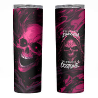 Death Skull Skinny Tumbler I'm Scary Enough Without A Costume - Wonder Print Shop