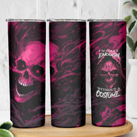Death Skull Skinny Tumbler I'm Scary Enough Without A Costume - Wonder Print Shop