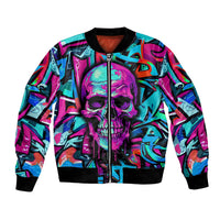 Skull Grafity Bomber Jacket You Are Never Too Young To Dream Big - Wonder Print Shop