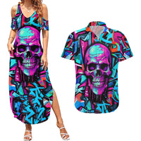 Skull Grafity Couples Matching Summer Maxi Dress and Hawaiian Shirt You Are Never Too Young To Dream Big - Wonder Print Shop