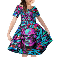 Skull Grafity Family Matching Short Sleeve Bodycon Dress and Hawaiian Shirt You Are Never Too Young To Dream Big - Wonder Print Shop