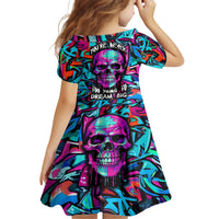 Skull Grafity Family Matching Short Sleeve Bodycon Dress and Hawaiian Shirt You Are Never Too Young To Dream Big - Wonder Print Shop