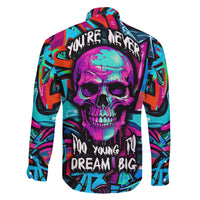 Skull Grafity Family Matching Summer Maxi Dress and Hawaiian Shirt You Are Never Too Young To Dream Big - Wonder Print Shop