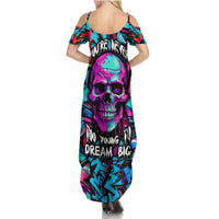 Skull Grafity Family Matching Summer Maxi Dress and Hawaiian Shirt You Are Never Too Young To Dream Big - Wonder Print Shop