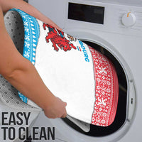 Luxembourg Christmas Bathroom Set with Santa Claus Red Lion Snowflake Pattern and National Flag Design - Wonder Print Shop