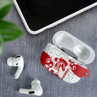 Morocco Christmas AirPods Case with Red Horse Santa Hat Arabesque Pattern and Holiday Icons Design - Wonder Print Shop