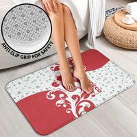 Morocco Christmas Bathroom Set with Red Horse Santa Hat Arabesque Pattern and Holiday Icons Design - Wonder Print Shop