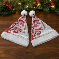 Morocco Christmas Santa Hat with Red Horse Santa Hat Arabesque Pattern and Holiday Icons Design - Wonder Print Shop